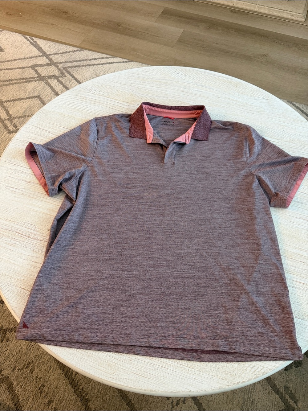 Men's UnTuckit Heathered Maroon Polo Shirt